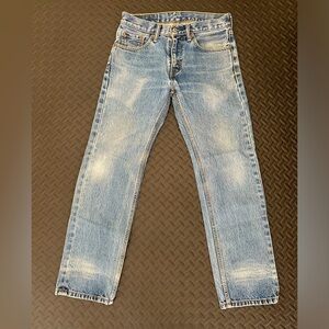 Levis 505 29 x 30 Vintage Wash Straight Fit Faded light wash